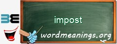 WordMeaning blackboard for impost